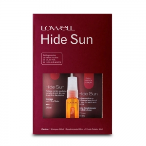 Lowell Kit Hide Sun Shampoo 240ml + Condicionador 200ml e Fluido 30ml