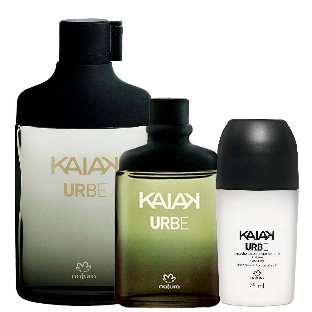 Kit Natura Kaiak Urbe Colônia + Mini + Desodorante Rollon