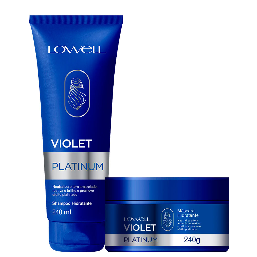 Lowell Kit Violet Platinum Shampoo E Máscara 2x240ml