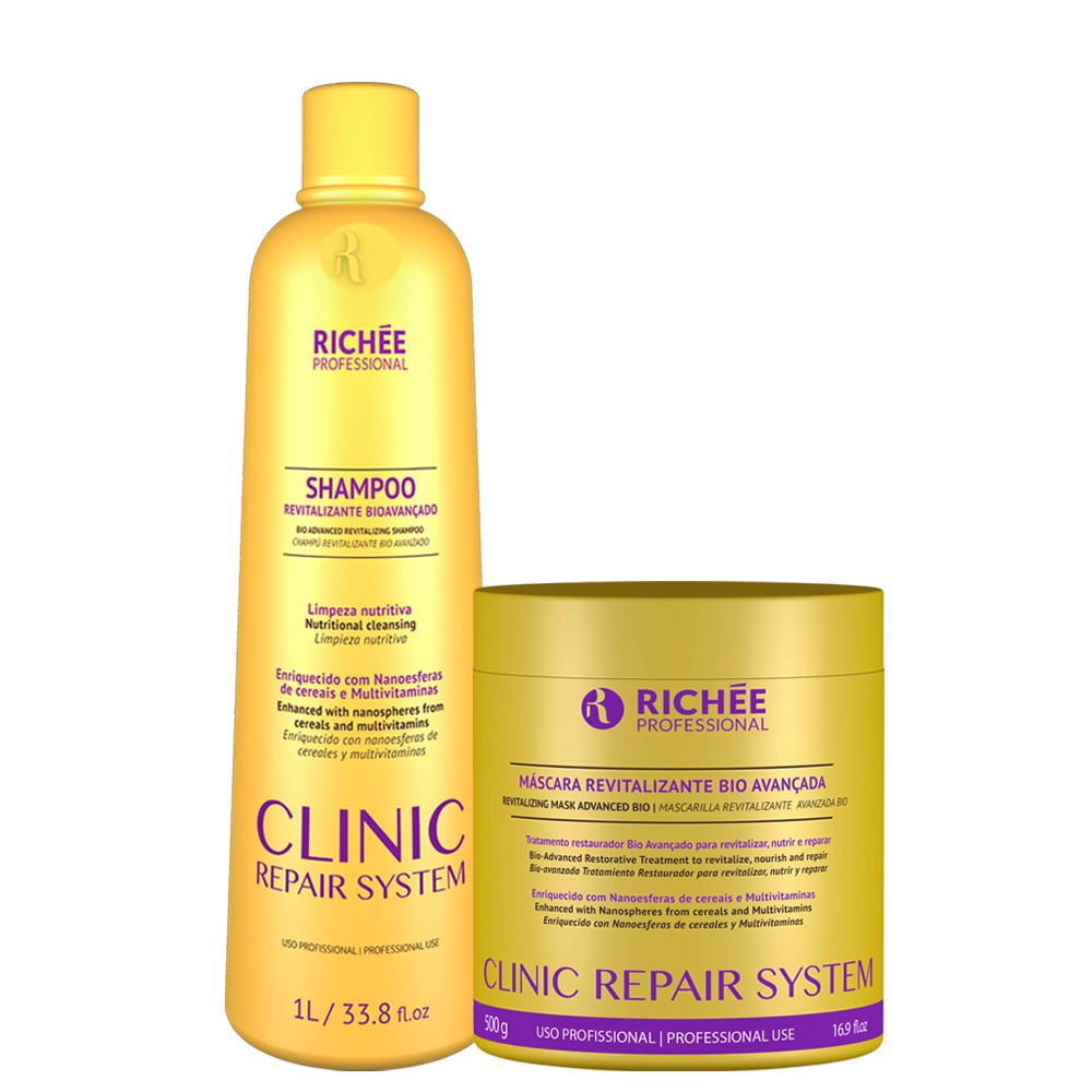 Richée Clinic Repair System Shampoo 1 Litro + Máscara 500g