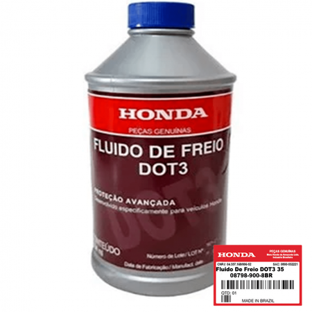 Fluído De Freio DOT3 35 Honda Original 087989008BR