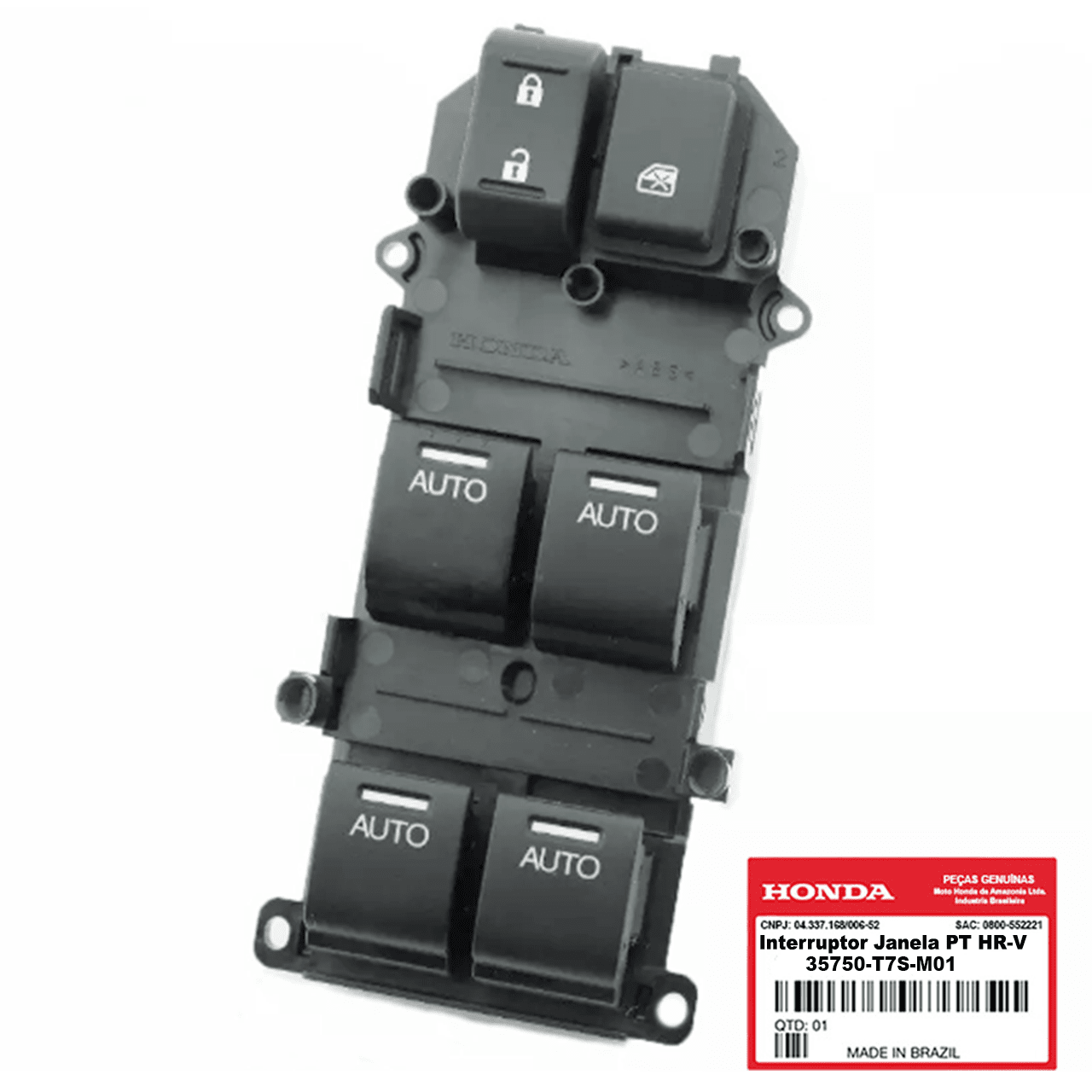 Interruptor Da Porta Honda HR-V 2016-2018 Original 35750T7SM01