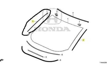 Moldura Para-brisa Dianteira Honda HR-V 2016-2021 Original 73125T7A003
