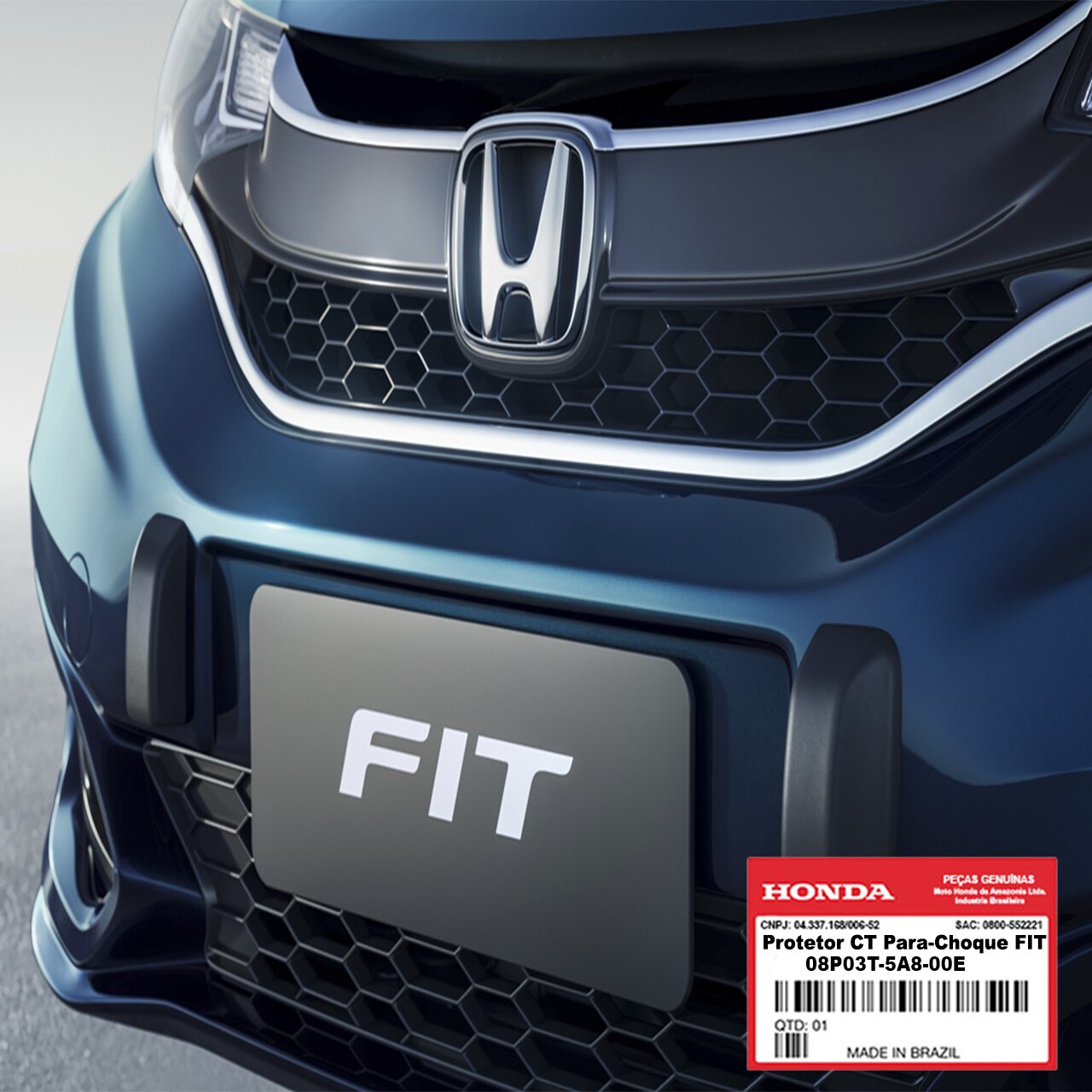 Protetor Central Para-Choque Dianteiro Honda FIT 2015-2019 Original 08P03T5A800E