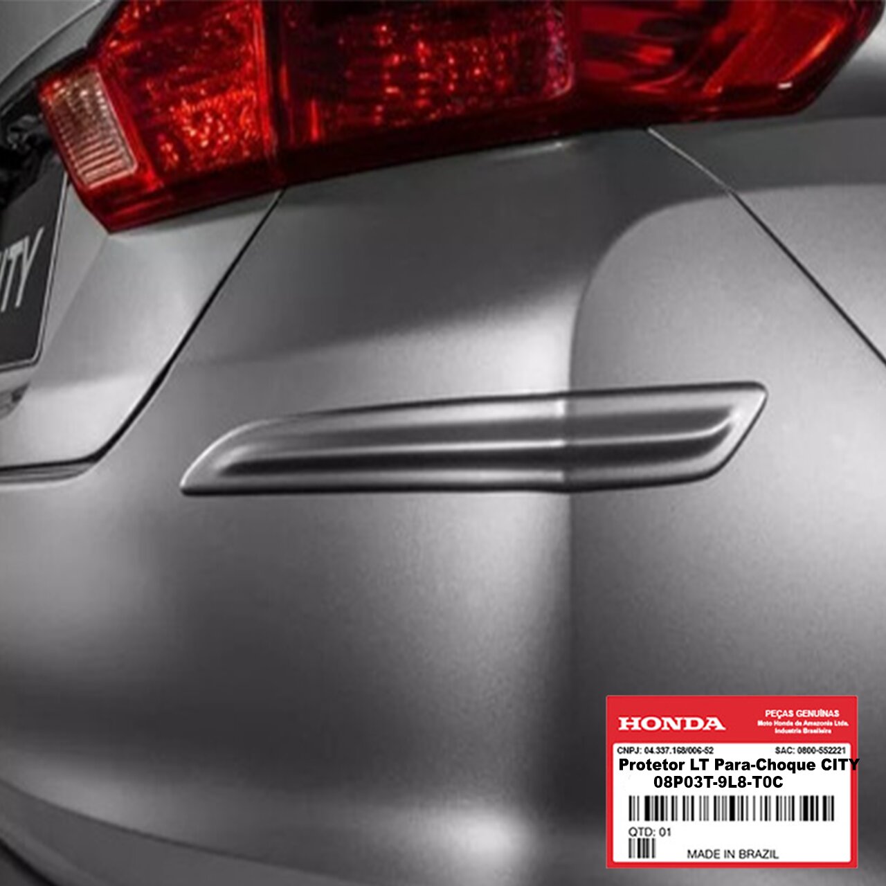 Protetor Lateral Para-Choque Traseiro Honda CITY 2015-2016-2017/2020 Original 08P03T9L8T0C