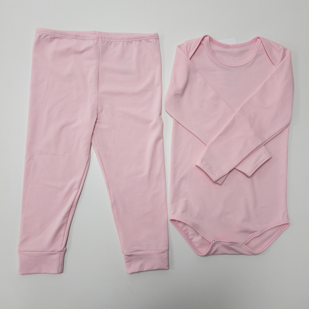 conjunto thermo fine infantil body e calça rosa