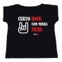 Camiseta ADULTO da Mamãe Curto Rock Com Minha Filha - Foto 1
