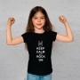 Camiseta Infantil Keep Calm Preta - Foto 0