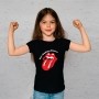 Camiseta Infantil Rolling Stones Preta - Foto 0