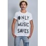 Camiseta Masculina ONLY MUSIC SAVES Blur by Little Rock - Foto 0