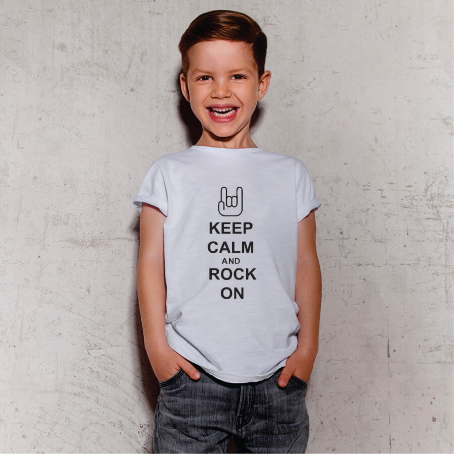 Camiseta Infantil Keep Calm Branca