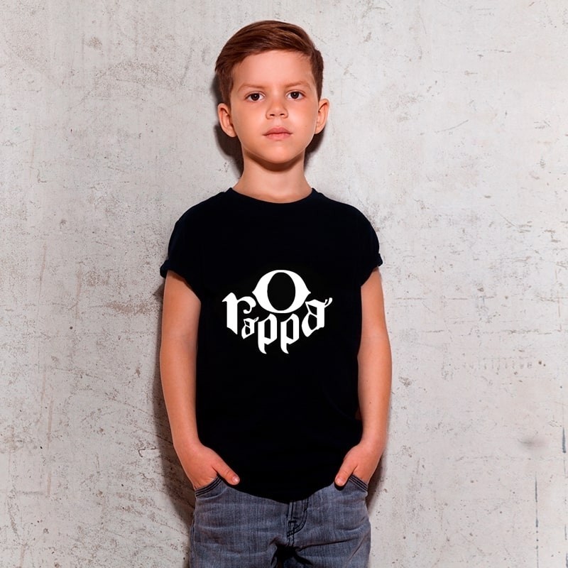 Camiseta Infantil Rappa Preta - Foto 0
