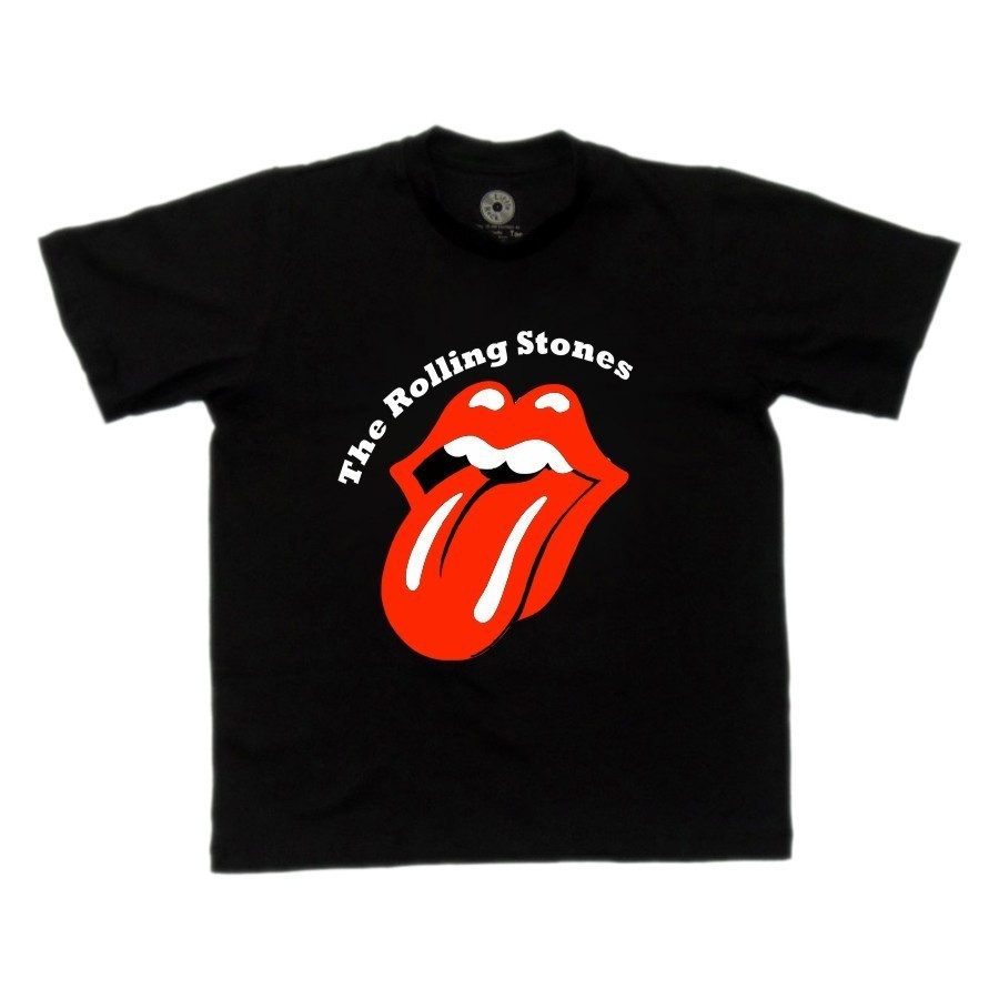 Camiseta Infantil Rolling Stones Preta - Foto 1