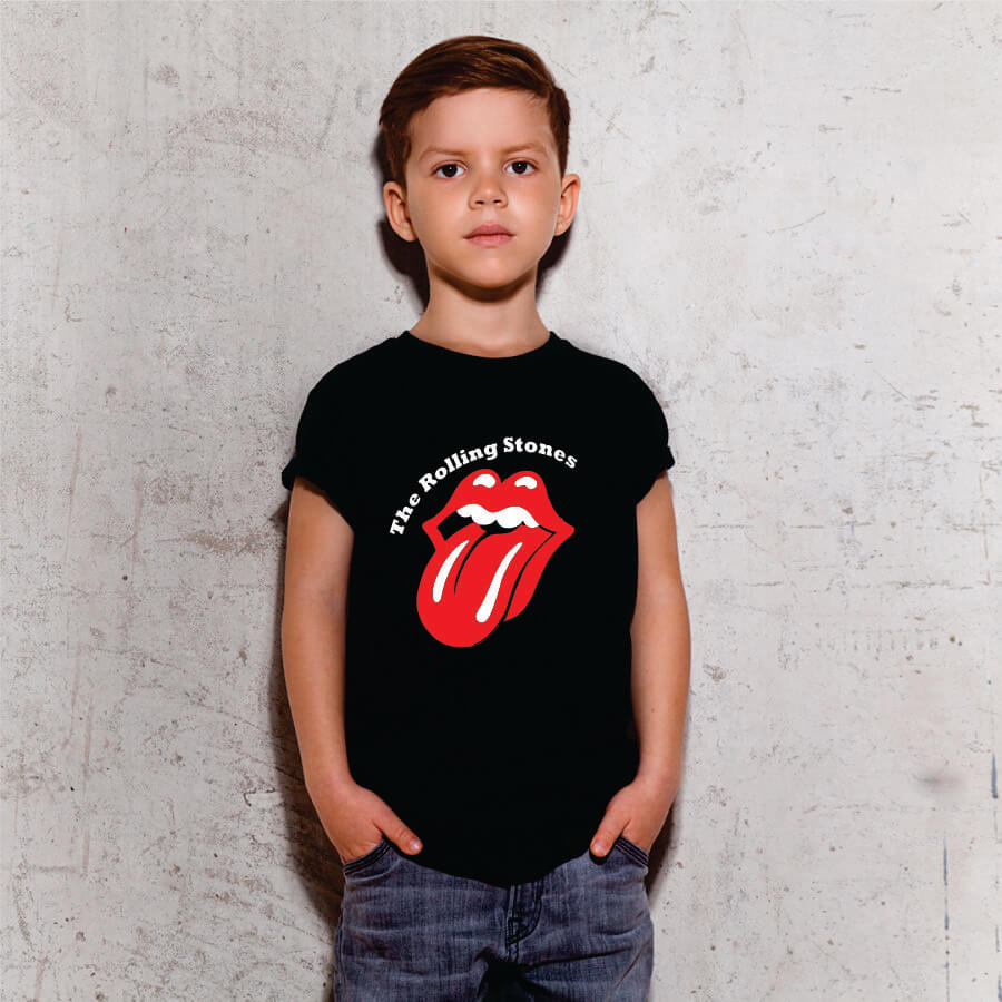Camiseta Infantil Rolling Stones Preta - Foto 2