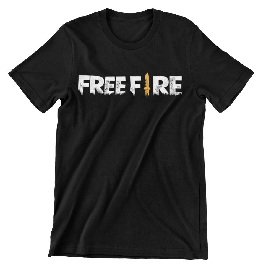 Camiseta Juvenil Free Fire Preta - Foto 0