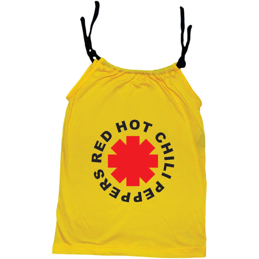Camisola Little Rock Infantil Viscolycra Red Hot Chilli Peppers Amarela - Foto 0