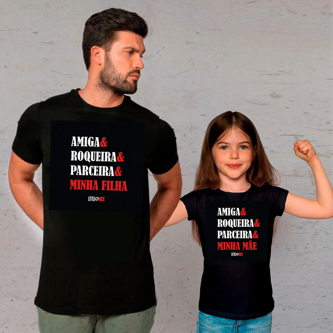Kit Camisetas Pai e Filha Parceiros