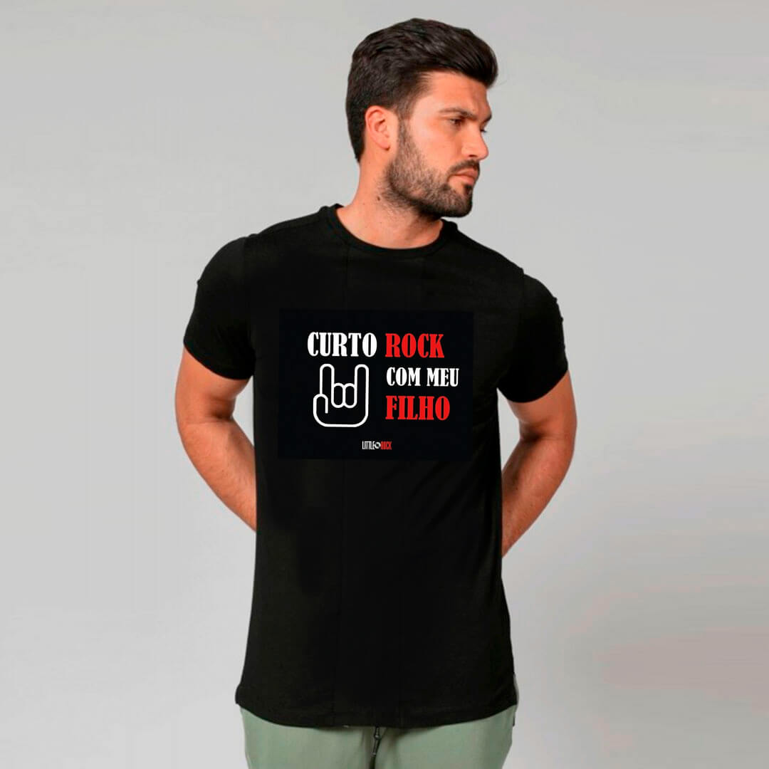Kit Camisetas Pai e Filho Curto Rock