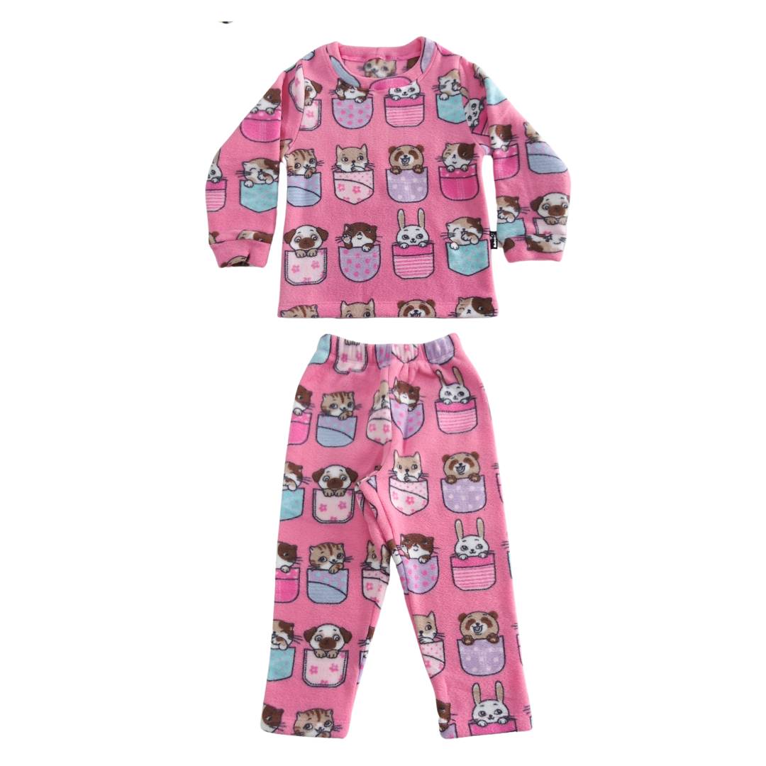 Conjunto Pijama Soft Quente Estampado - 2 Anos - Foto 6