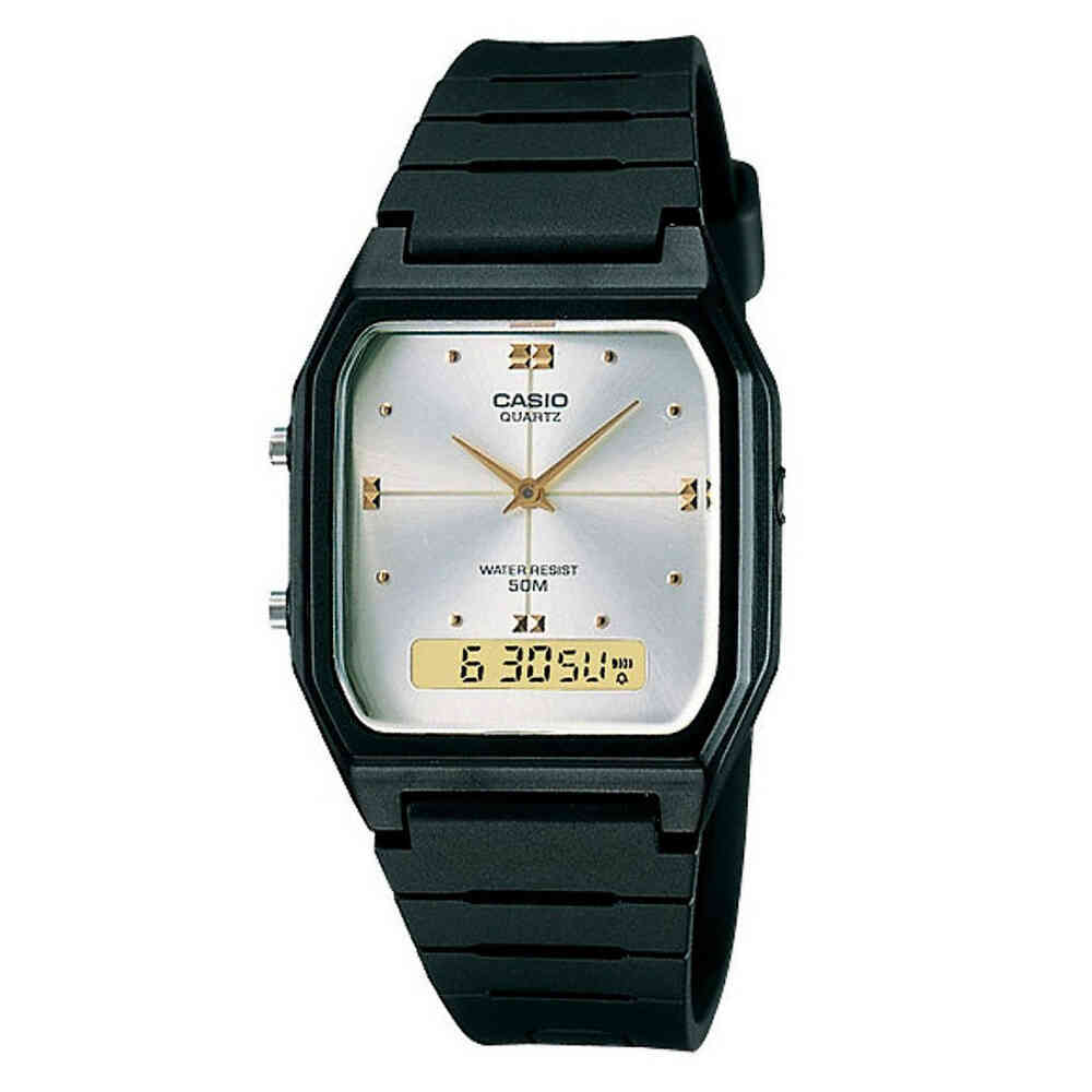 Relógio de Pulso Casio Vintage Borracha Unissex AW-48HE