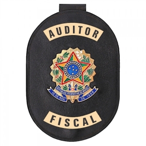 Distintivo com Corrente e Clips para Auditor Fiscal
