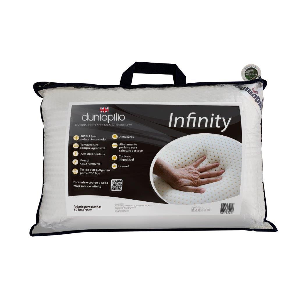 Travesseiro Infinity 50x70cm 100% Látex Natural Dunlopillo