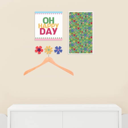 Kit decorativo infantil - OH HAPPY DAY floral