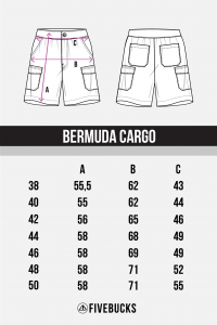 Bermuda Cargo Jeans Black