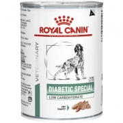 Alimento úmido Lata Canine Veterinary Diet Diabetic Especial Low Carbohidrat Wet 410 g -Royal Canin