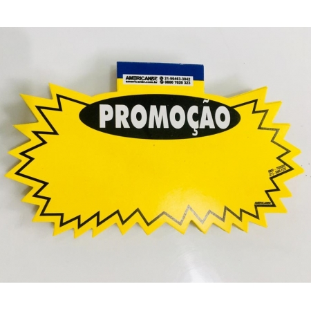 SPLASH PROMOÇÃO 12X21CM PRETO E AMARELO (C/50 UNIDADES)