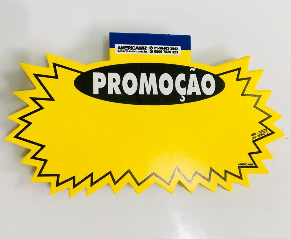 SPLASH PROMOÇÃO 12X21CM PRETO E AMARELO (C/50 UNIDADES)