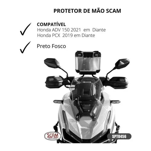 Protetor de Mão Scam SPTO456 Honda ADV 150 - PCX 150 2019 em diante