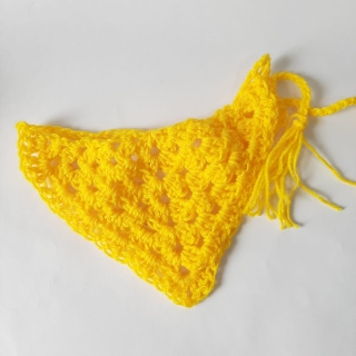 Bandana de tricô Amarela