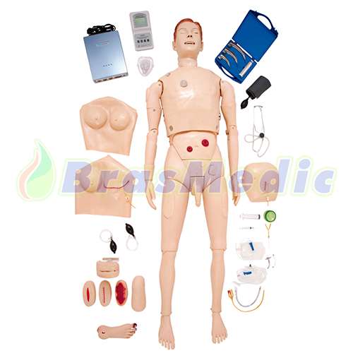 Manequim Bissexual, Simulador para Treinamento de Habilidades em Enfermagem e ACLS Código:TZJ-0512