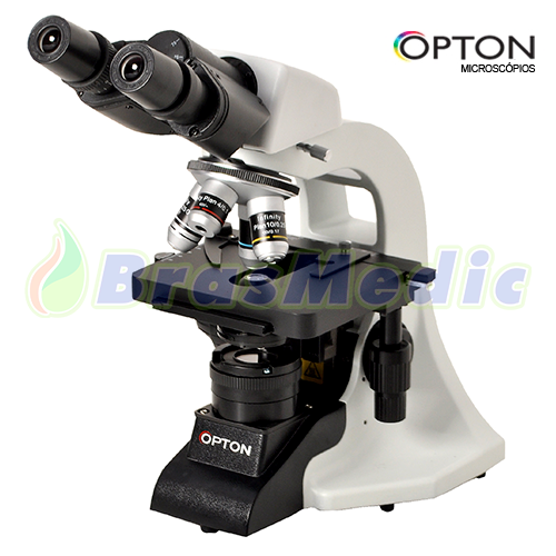 Microscópio Biológico Binocular com Aumento 40x até 1000x, Objetivas Semi Planacromáticas e Iluminação 3W LED. Código:TNB-01B