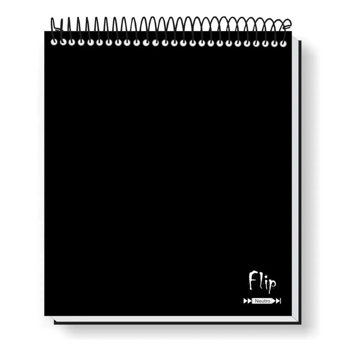 Caderno Para Canhotos com 10 Matérias Tamoio Flipcolors Preto