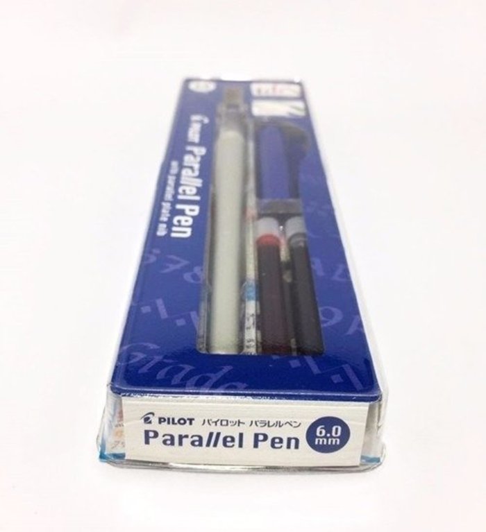 Kit - Caneta Caligráfica Pilot Parallel Pen 6.0mm + 12 Cartuchos de Recarga