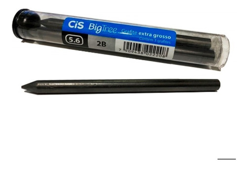 Kit - Lapiseira Tecnocis Preta 5.6mm + Tubo Com 3 Grafites 5.6mm