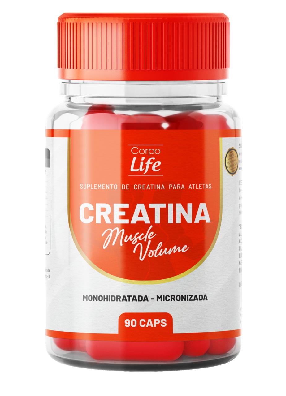 Creatina Muscle Volume 90 capsulas Corpo Life monohidratada - Micronizada