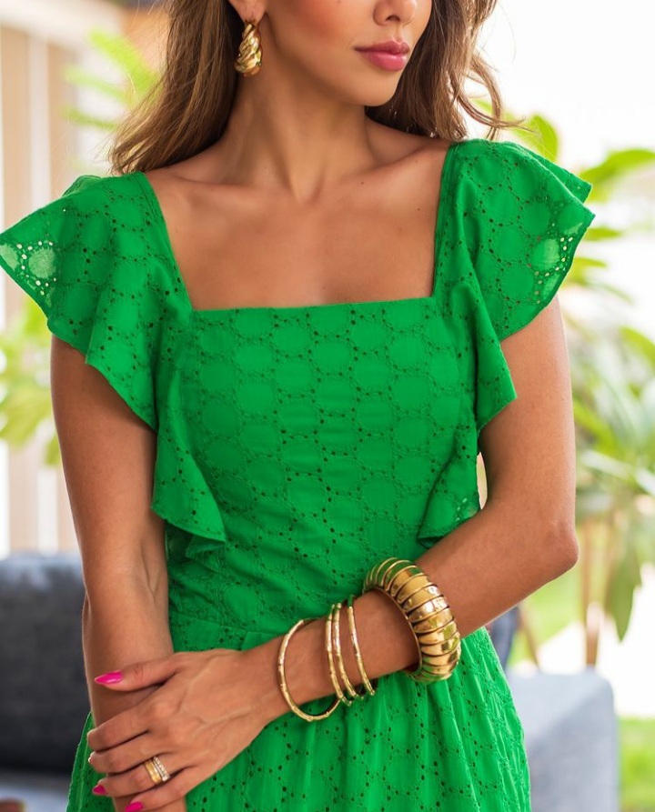 Vestido Maria Flor laise Verde -