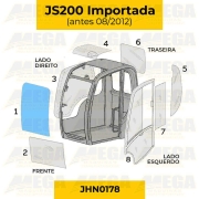 Vidro Parabrisa Frontal Superior JS200 JCB Até 08/2012 JHN0178
