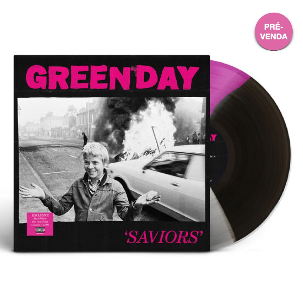Green Day - Saviors [Limited Edition - Tricolor Black White Hot Pink Vinyl] - Webstore Exclusive