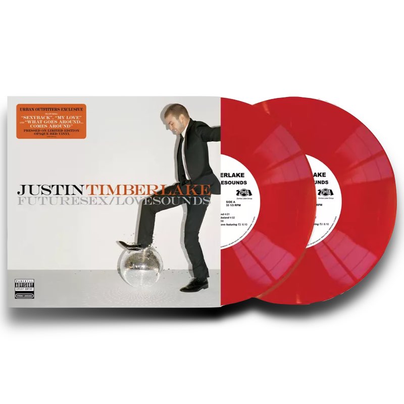 Justin Timberlake - FutureSex/LoveSounds [Limited Edition - Double Opaque Red Vinyl] - Urban Outfitters
