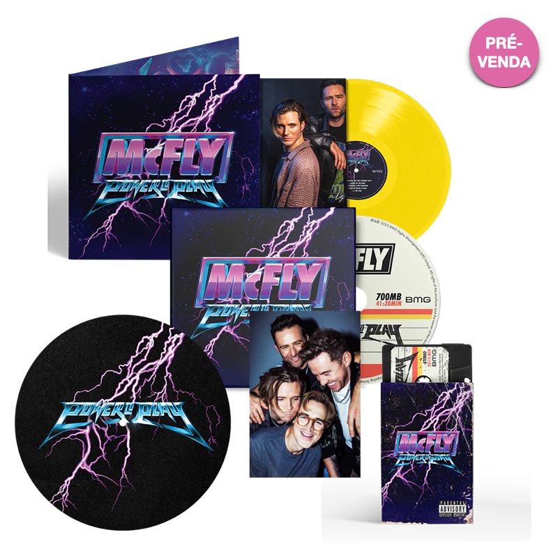 McFly - Power To Play [Limited Edition - Combo Yellow Vinyl + CD Standard + K7 + Slipmat + Card Autografado]