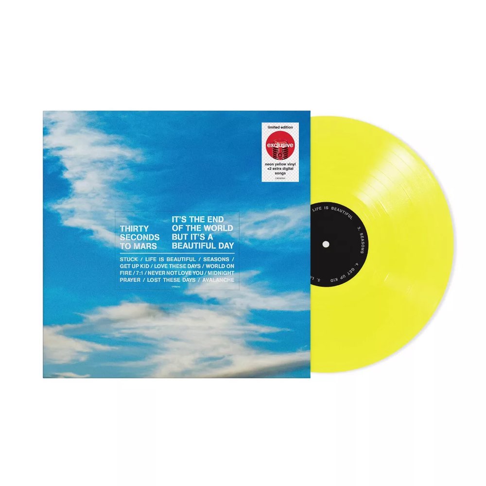 Thirty Seconds To Mars - It's The End Of The World But It's A Beautiful Day [Limited Edition - Neon Yellow Vinyl] - Target Exclusive