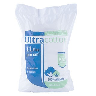 Compressa de Gaze Hidrófila 11 Fios Não Estéril - Ultra Cotton