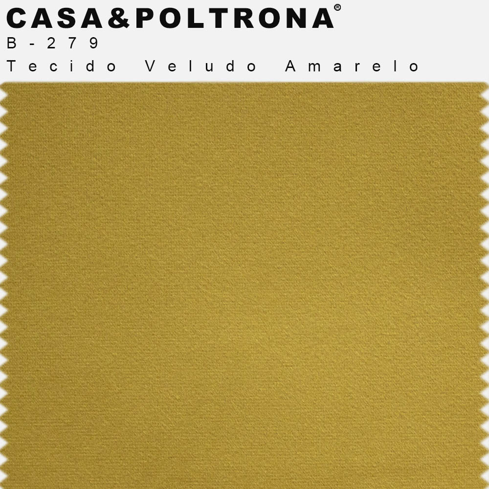 Poltrona Decorativa Scarlett Base Aço Preto Veludo Amarelo - CasaePoltrona