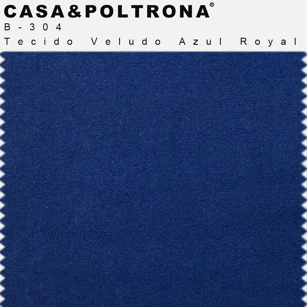 Sofá 03 Lugares 150 cm Mônaco Veludo Azul Royal - CasaePoltrona