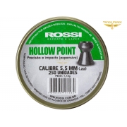 Chumbinho Caça Carabina Rossi Hollow Point 5,5mm 250un