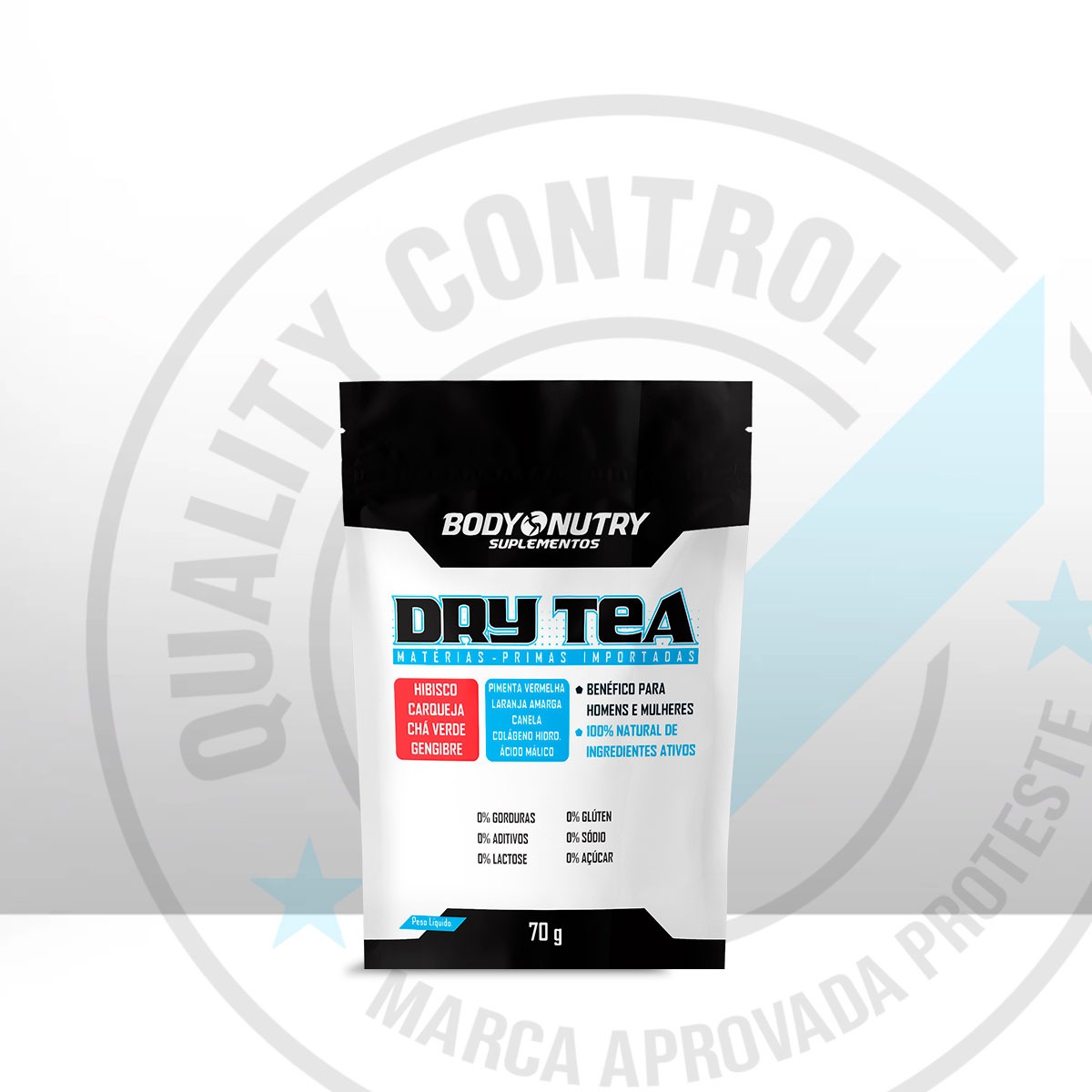 Dry Tea Chá Detox 100% Natural Saborisado, refil 70 g